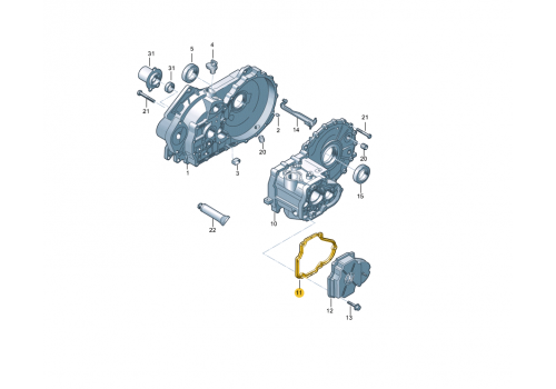 КПП прокладка на крышку 5 передачи VAG 02A301215D
