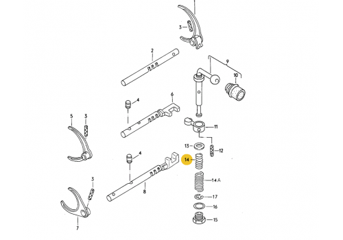 КПП пружинка внутренняя VAG 008311548C