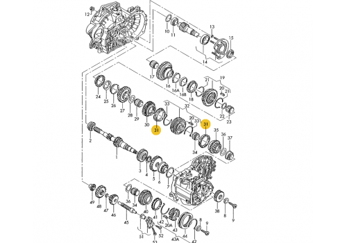 КПП синхронизатор 3/4 передачи VAG 02A311269E