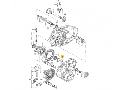 КПП шайба комплект +Т-5 VAG 02G498210