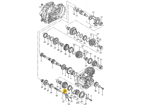 КПП шестерня 5 передачи 28/40 VAG 02A311158AF