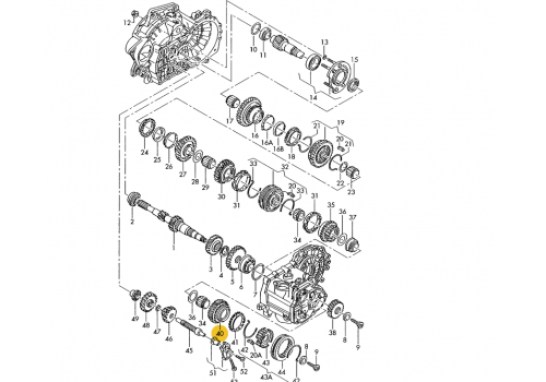 КПП шестерня 5 передачи 36/43 VAG 02A311158H