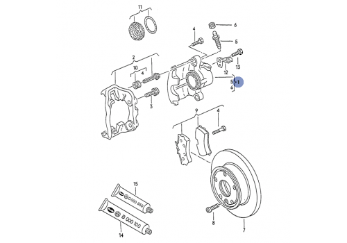 Суппорт 14" диск L TRW BHW124E