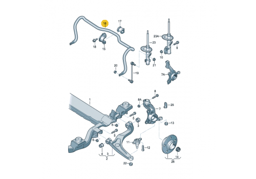 Стабилизатор 23 мм VAG 7H5411305E Б/У