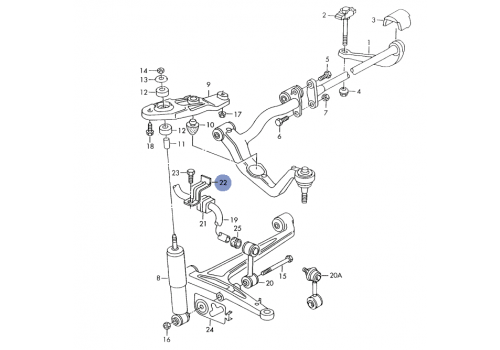 Скоба стабилизатора VAG 701411063B Б/У