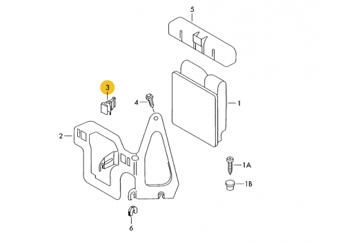 Кронштейн блока управления VAG 6N0906356