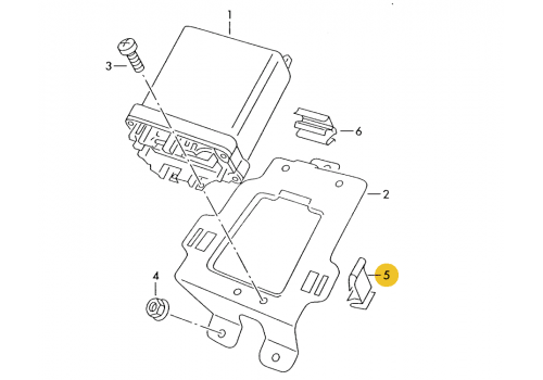 Кронштейн блока управления VAG 6N0906356