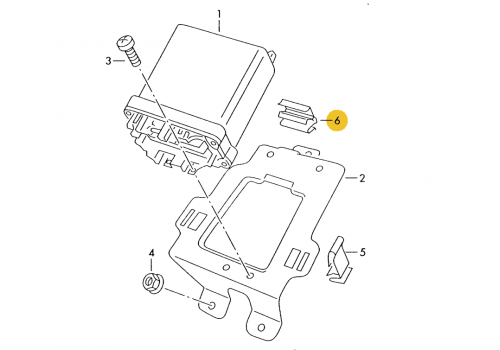 Кронштейн блока управления VAG 6N0906356A