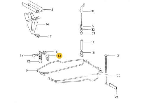 Кронштейн крепеж запасного колеса хомут VAG 2D0801945A