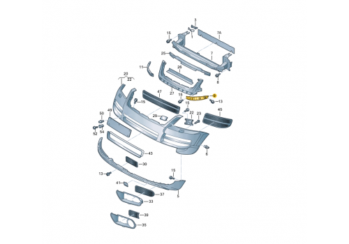Кронштен бампера переднего L VAG 7L6807183C