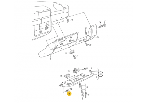 Крышка бардачка штифт VAG 70185716901C