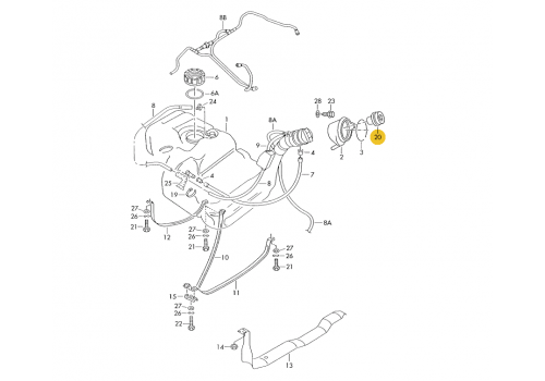 Крышка бензобака  VAG 7D0201551 Б/У