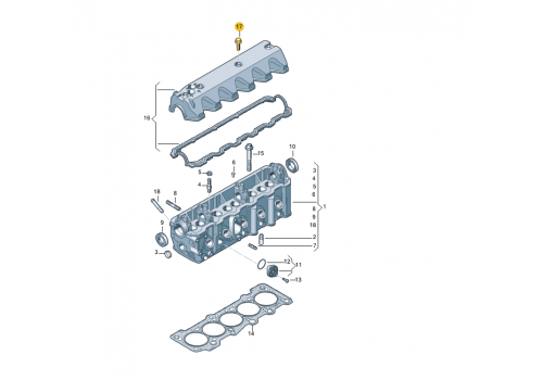 Крышка клапанная ACV болт М8x40 VAG N90666603