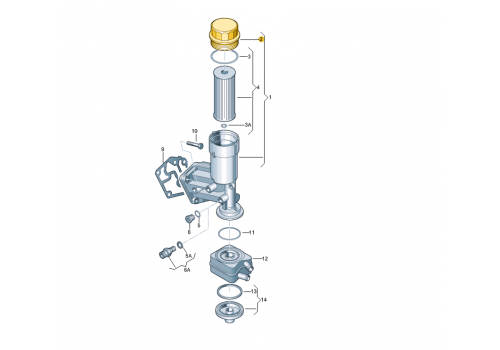 Крышка масляного фильтра 2.5 VAG 038115433