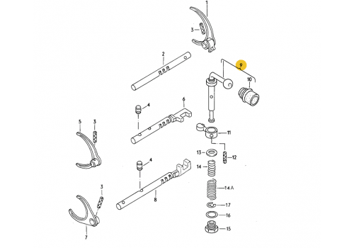 Кулиса КПП VAG 008311541D