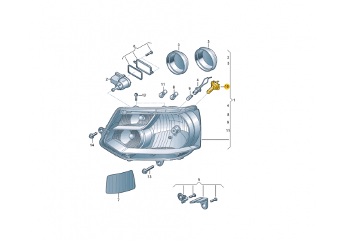 Лампа H4 12V 60/55W +30 % света PHILIPS 12342PRC1