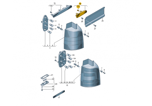 Лампа безцокольная большая W16W Hella 8GA008246-001