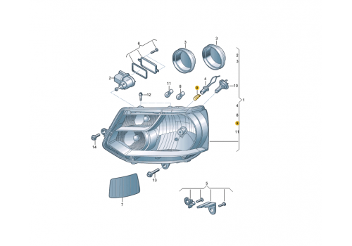 Лампа безцокольная большая W16W Hella 8GA008246-001