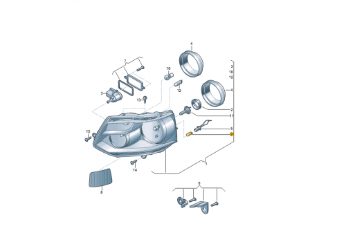 Лампа безцокольная большая W16W Hella 8GA008246-001