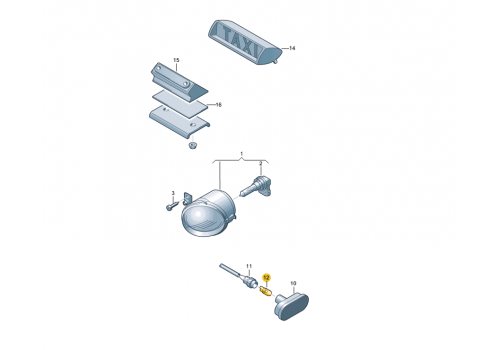 Лампа безцокольная большая W16W Hella 8GA008246-001