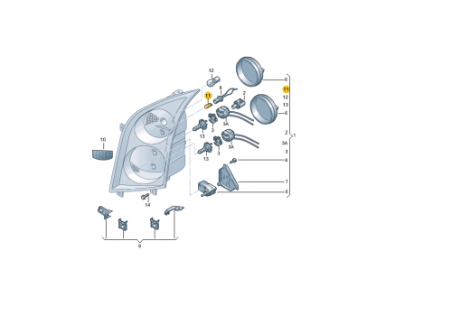 Лампа безцокольная большая W21W PHILIPS 12065CP