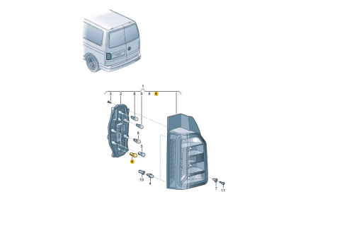 Лампа стоп-сигнала P21W-4W 12V Hella 8GD004772-121