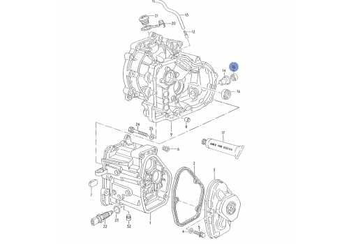 Сальник КПП вала переключение до 85 +LT 15x24x7 VAG 085301227