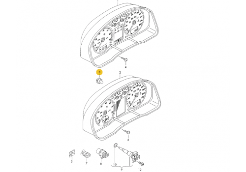 Лампочка в приборку малая 2,0W OSRAM 2352MFX6