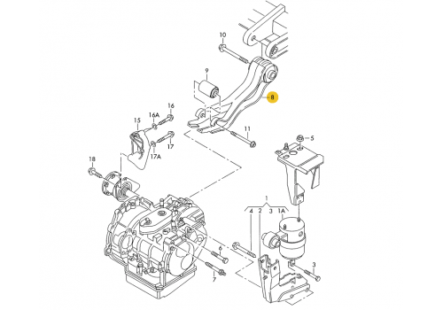 Лапа на КПП  VAG 7D0399207F