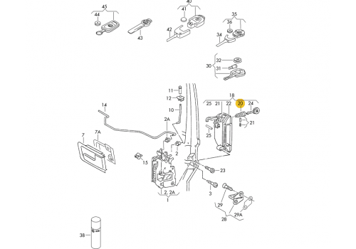 Личинка замка передний и сдвижной двери POLCAR 9566Z-13