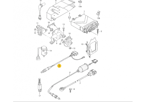 Лямбда-зонд 4 контактный (910 мм.) 2.5 BOSCH 0258003548