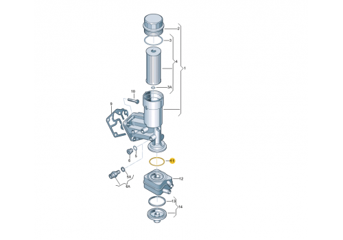 Масляный радиатор резинка VAG 038117070A