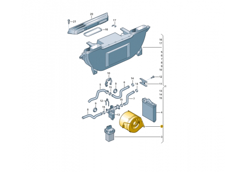 Мотор печки задний VAG 2D0959101