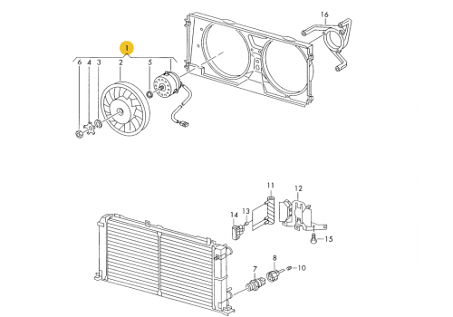 Мотор радиатора основной VAG 701959455J