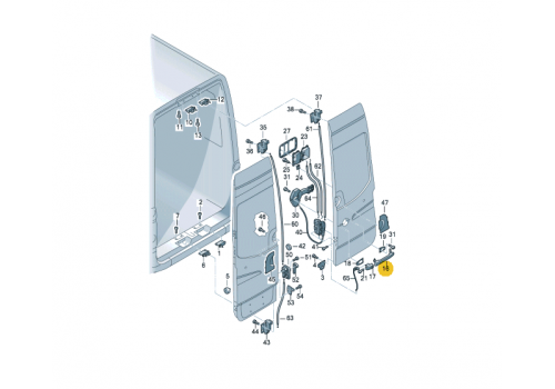 Ручка сдвижной двери и задней VAG 2E1843703A