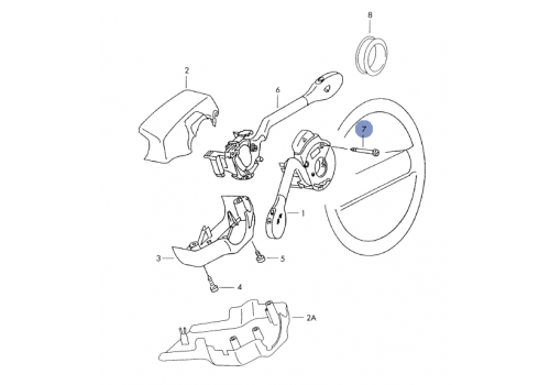 Ручка переключения света + дворников болт VAG 321953573
