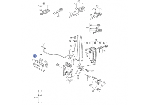 Ручка передний двери правая внутренняя черная POLCAR 9567ZW42B