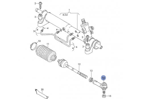 Рулевой наконечник D=18 R TRW JTF210