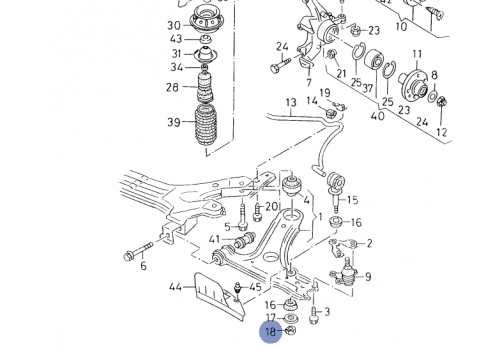 Рулевой наконечник гайка M12 VAG N90635001