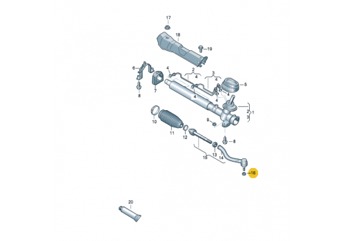 Рулевой наконечник гайка M12 VAG N90635001