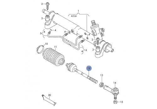 Рулевая тяга с ГУР L / R Teknorot V-706