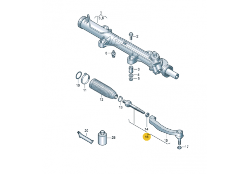 Рулевая тяга голая Teknorot V-733