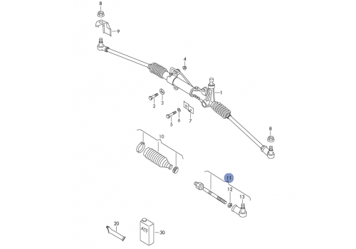 Рулевая тяга L/R VAG 2D0422803