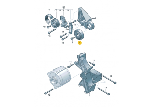 Ролик обводной большой Gates T36461