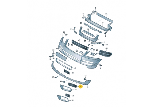 Решетка бампера R VAG 7L68536849B9