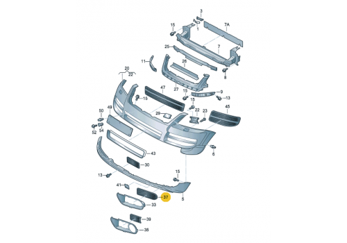 Решетка бампера L VAG 7L68536839B9