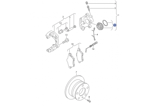 Ремкомплект суппорта заднего LT-28 Ate VAG 2D0698471B