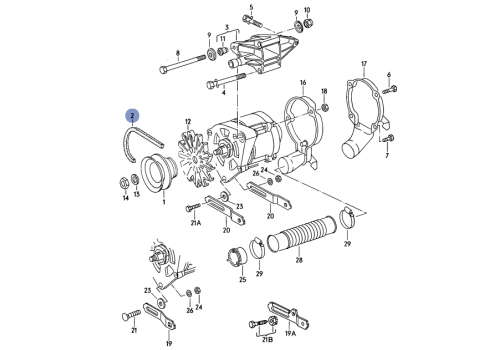 Ремень генератора 70-P-032339(08/92)>>12/94 VAG 074903137AJ