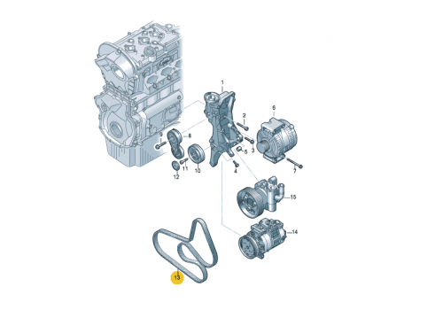 Ремень генератора с кондиционером VAG 06H903137H