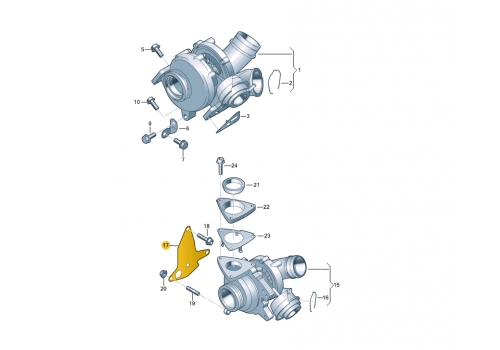 Прокладка турбины BNZ,BPС VAG 070145757A
